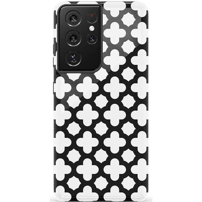 Lattice Tile | High Contrast Design Case Phone Case Casetry Essential Galaxy S21 Ultra