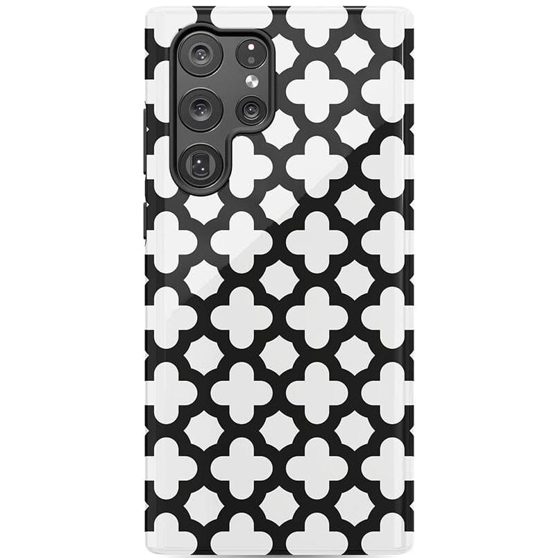 Lattice Tile | High Contrast Design Case Phone Case Casetry Essential Galaxy S22 Ultra