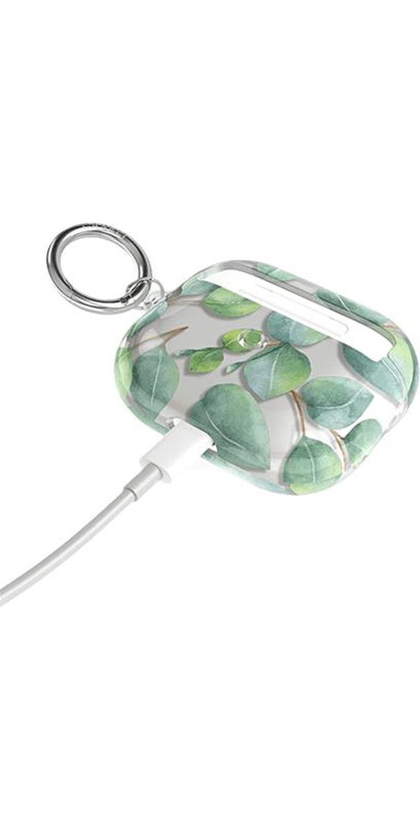 Leaf Me Alone Green Floral Print AirPods Case - Thumbnail 3