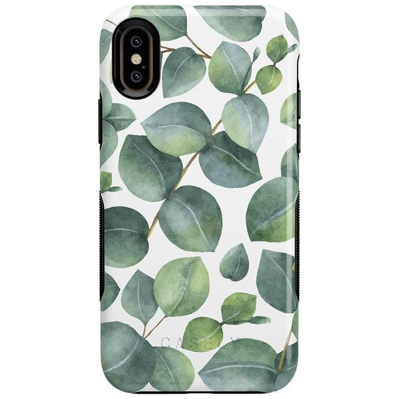 Leaf Me Alone | Green Floral Print Case iPhone Case get.casely Bold iPhone XS Max 