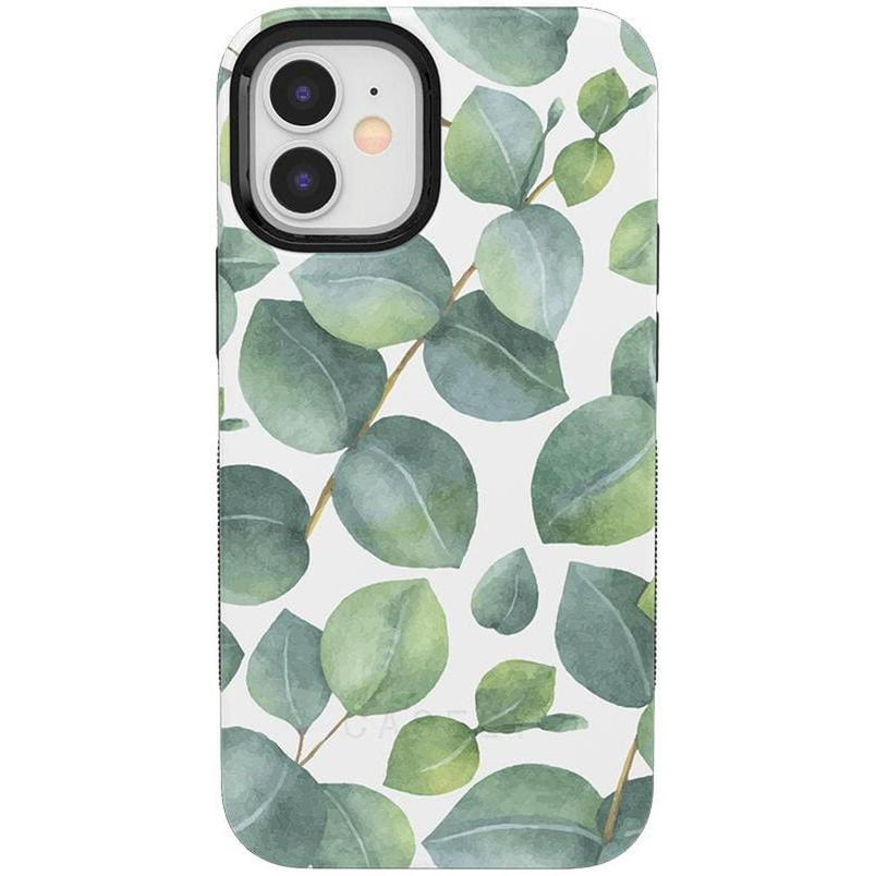 Leaf Me Alone | Green Floral Print Case iPhone Case get.casely Bold iPhone 12 Mini