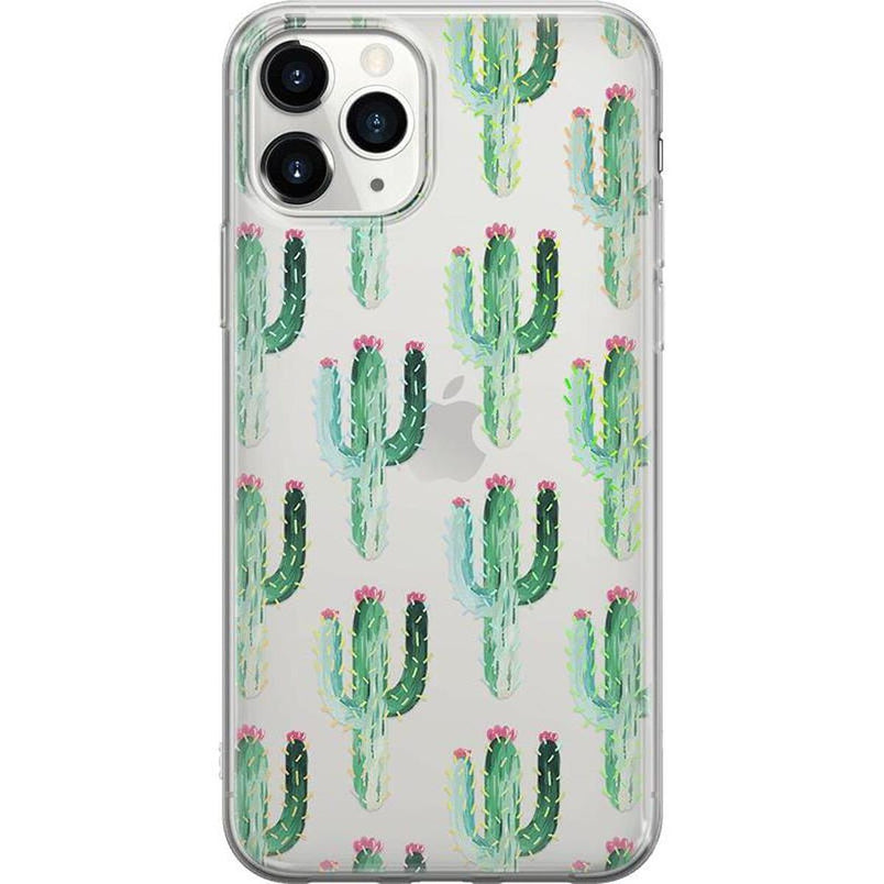 Lookin' Sharp | Cactus Patterned Clear Floral Case iPhone Case get.casely Classic iPhone 11 Pro 
