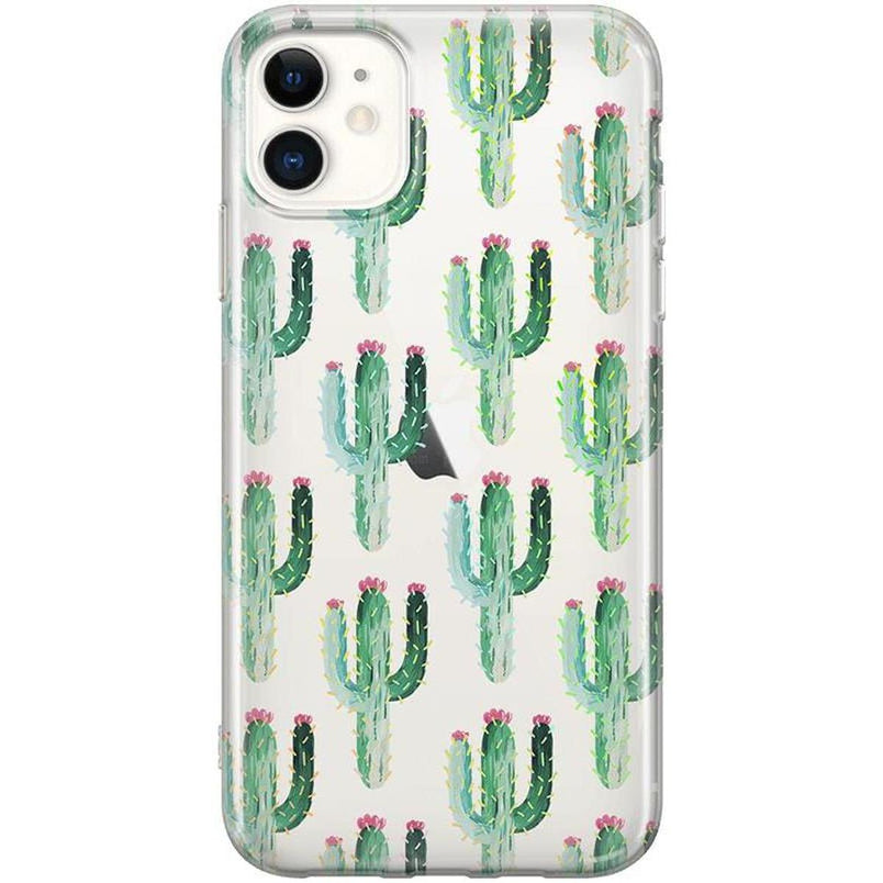 Lookin' Sharp | Cactus Patterned Clear Floral Case iPhone Case get.casely Classic iPhone 11 