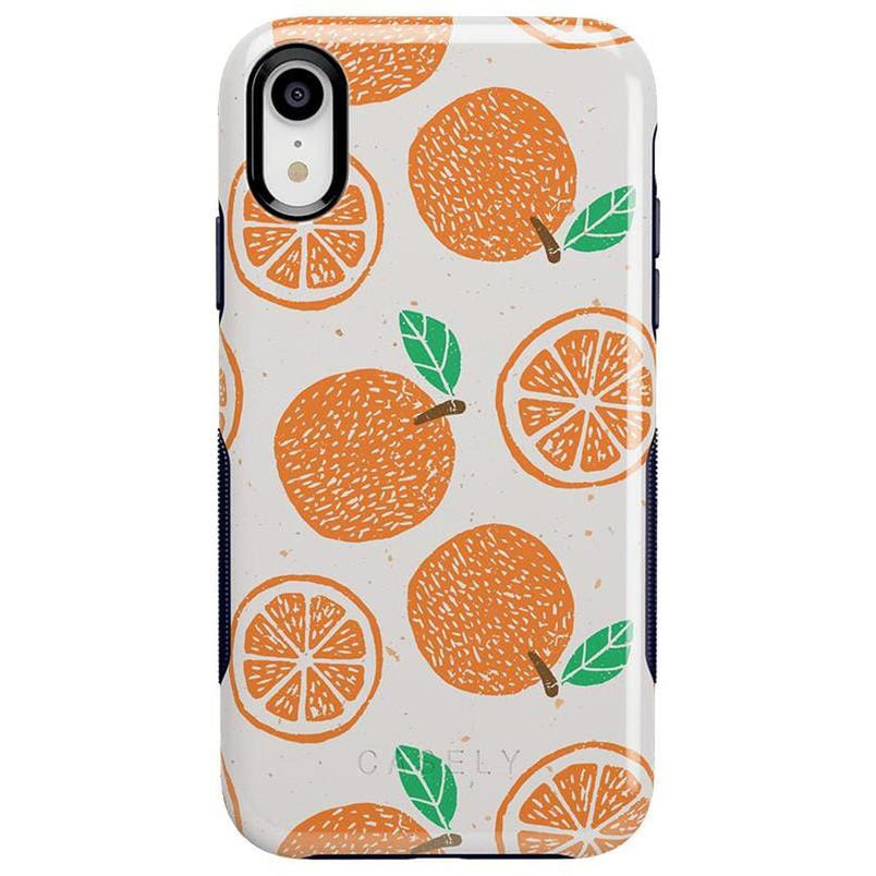 Main Squeeze | Orange Stamped Case iPhone Case get.casely Bold iPhone XR 