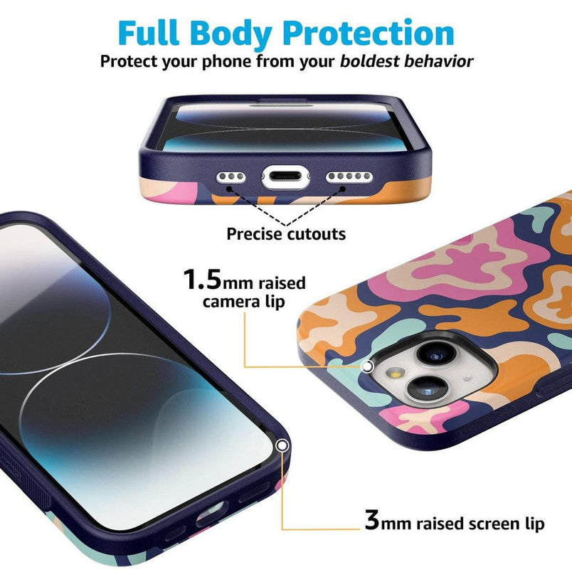 Midnight Color Splash | Abstract Retro Case iPhone Case get.casely