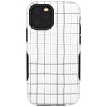 Off the Grid | White & Black Lined Case iPhone Case get.casely Bold iPhone 11 Pro Max 