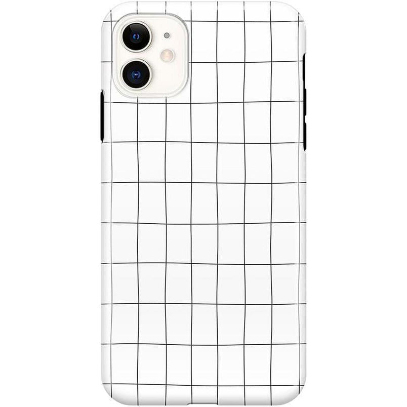 Off the Grid | White & Black Lined Case iPhone Case get.casely Classic iPhone 11 