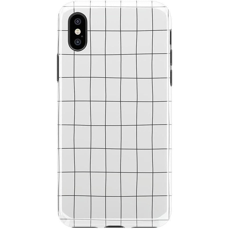 Off the Grid | White & Black Lined Case iPhone Case get.casely Classic iPhone XS Max 