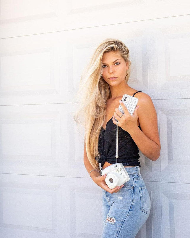 Off the Grid | White & Black Lined Case iPhone Case get.casely 