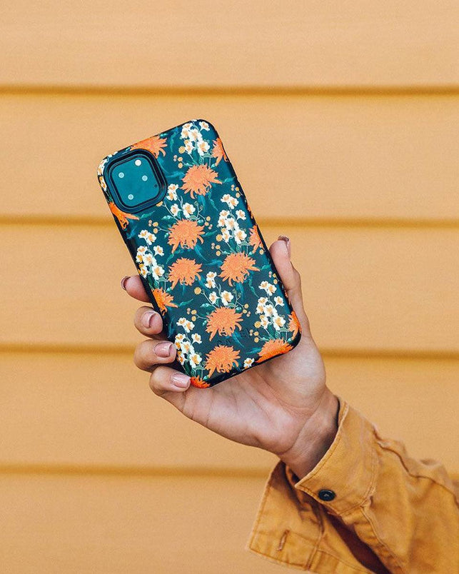 Off Tropic Floral | Exotic Orange Flower Case iPhone Case get.casely 