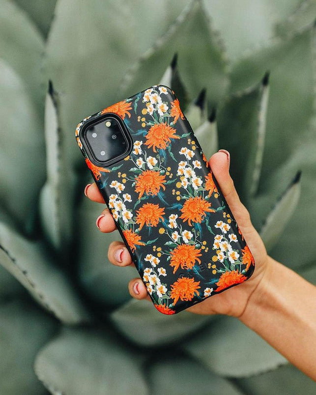 Off Tropic Floral | Exotic Orange Flower Case iPhone Case get.casely 