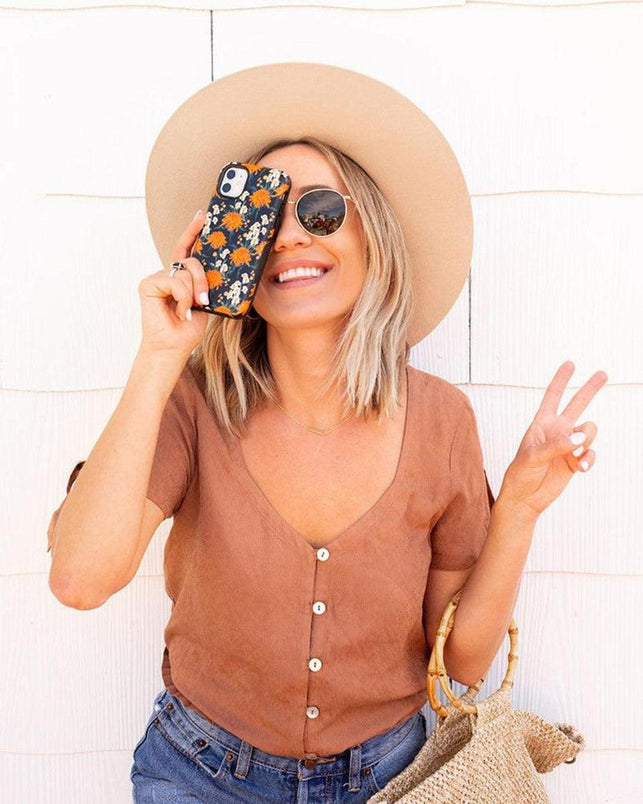 Off Tropic Floral | Exotic Orange Flower Samsung Case Samsung Case get.casely 