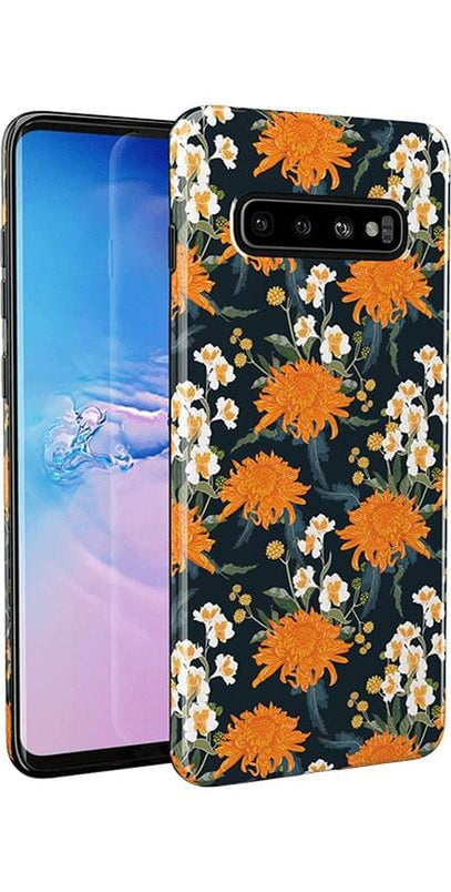 Off Tropic Floral | Exotic Orange Flower Samsung Case Samsung Case get.casely 