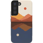 Opposites Attract | Day & Night Colorblock Mountains Samsung Case Samsung Case get.casely Bold Galaxy S22 