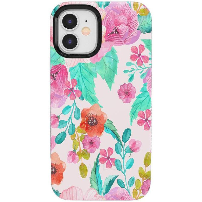 Out And About | Light Pink Floral Case iPhone Case get.casely Bold iPhone 12 Mini 