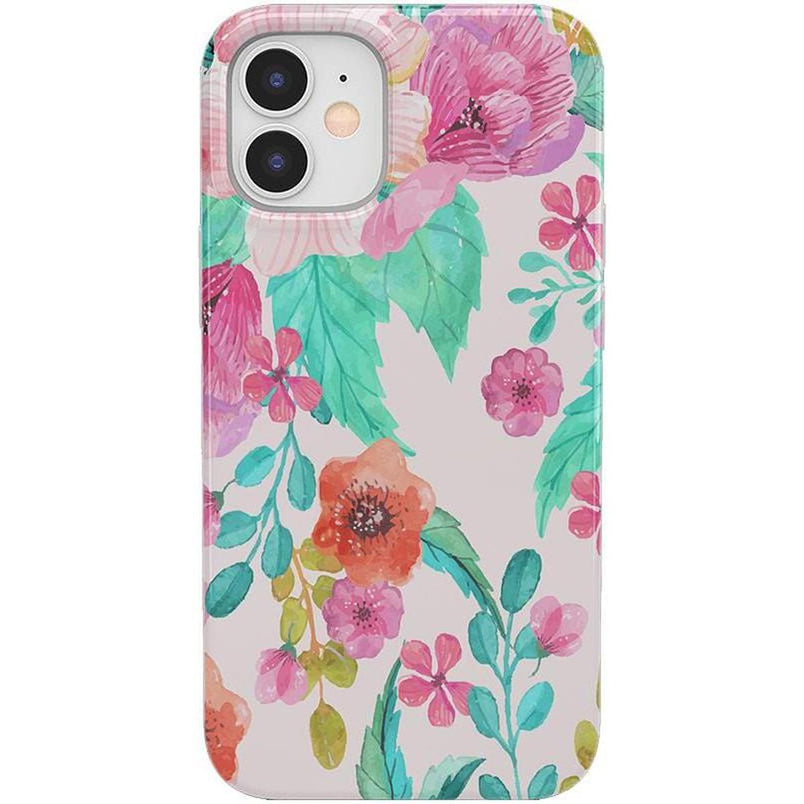 Out And About | Light Pink Floral Case iPhone Case get.casely Classic iPhone 12 Mini 