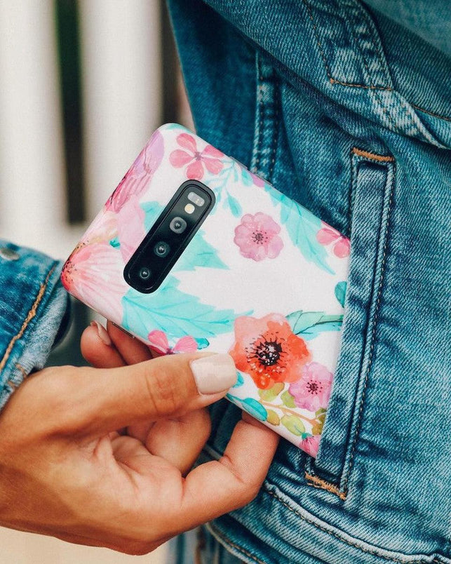 Out And About | Light Pink Floral Samsung Case Samsung Case get.casely 