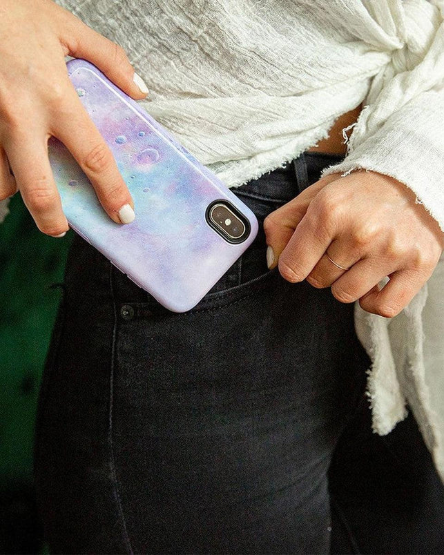 Over the Moon | Pastel Marble Moon Case iPhone Case get.casely 