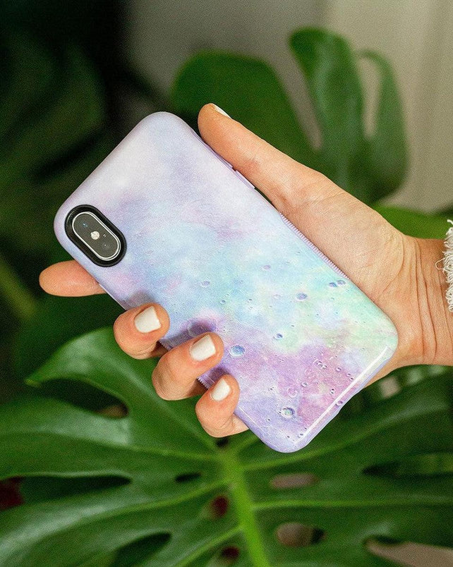 Over the Moon | Pastel Marble Moon Case iPhone Case get.casely 