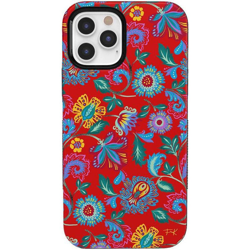 Painted Flowers | Frida Kahlo Floral Case iPhone Case get.casely Bold + MagSafe® iPhone 12 Pro Max