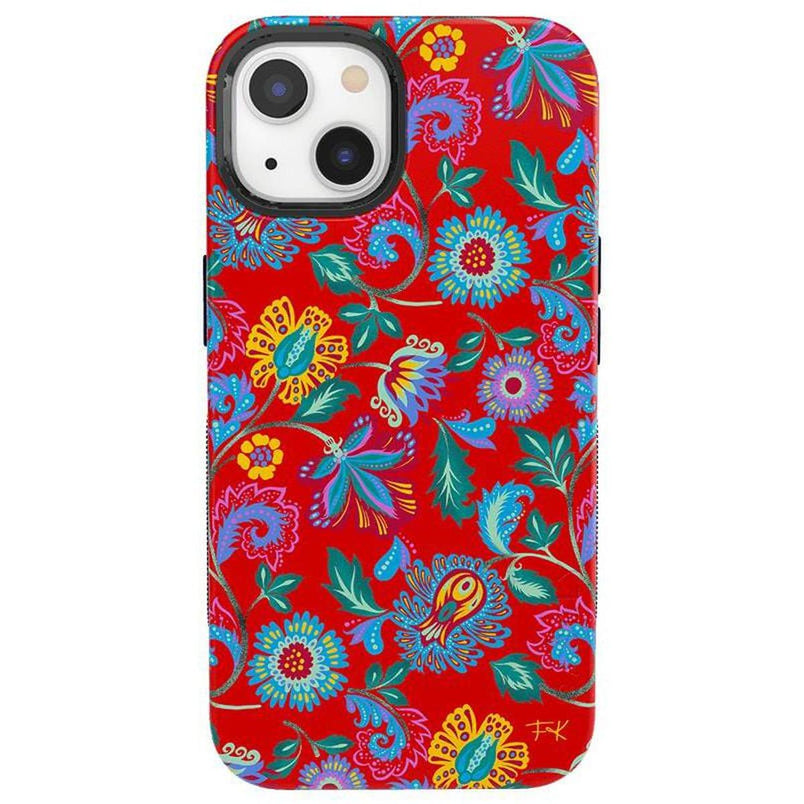 Painted Flowers | Frida Kahlo Floral Case iPhone Case get.casely Bold + MagSafe® iPhone 13