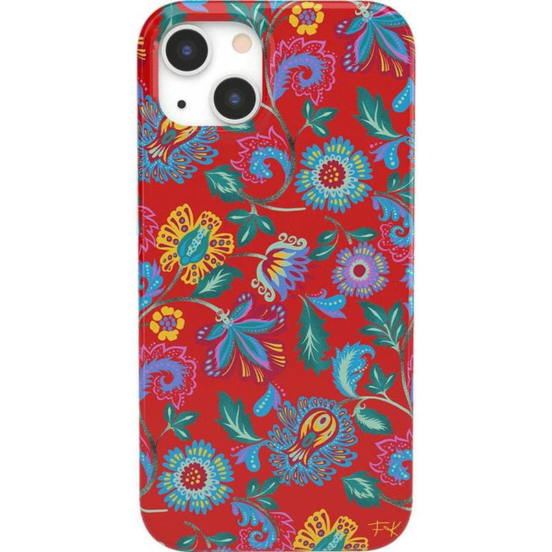 Painted Flowers | Frida Kahlo Floral Case iPhone Case get.casely Classic + MagSafe® iPhone 13