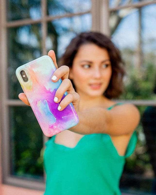 Cute Rainbow Watercolor Marble iPhone Case & Cover Cute Rainbow Watercolor Marble iPhone Case & Cover