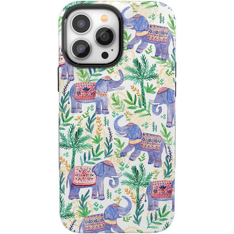 Pastel Gardens | Watercolor Elephant Floral Case iPhone Case get.casely Bold + MagSafe® iPhone 13 Pro Max 