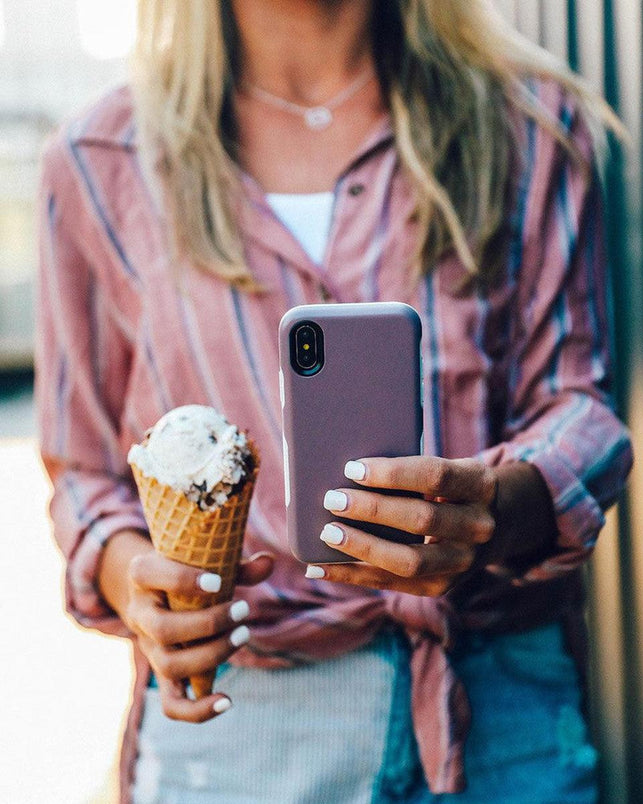 Purple Taupe on Nude | Ultra-Protective Bold Case iPhone Case get.casely 