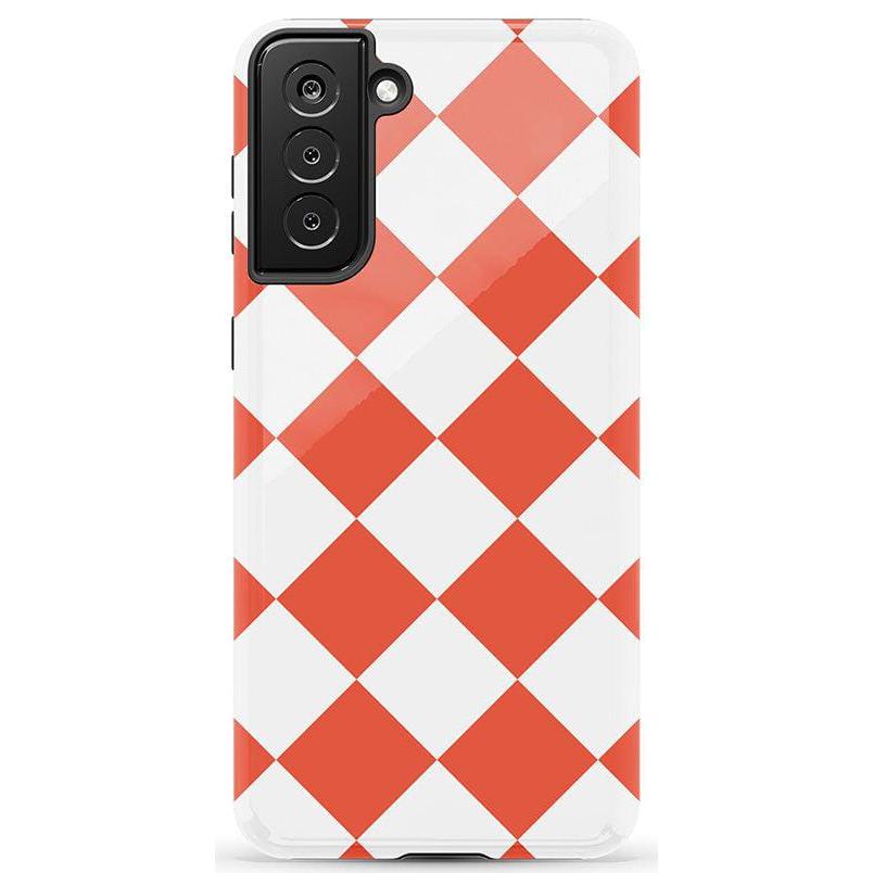 Red Checkerboard | High Contrast Design Case Phone Case Casetry Essential Galaxy S21 Plus