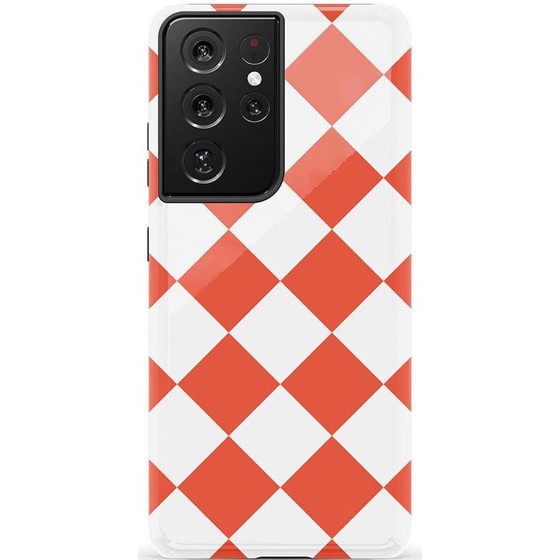 Red Checkerboard | High Contrast Design Case Phone Case Casetry Essential Galaxy S21 Ultra