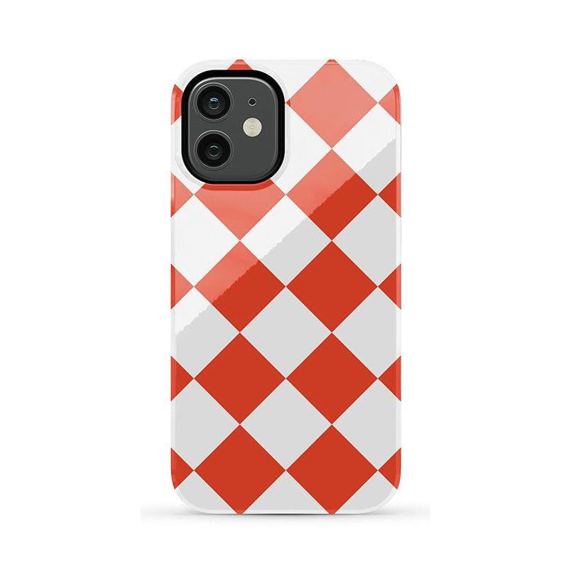Red Checkerboard | High Contrast Design Case Phone Case Casetry Essential iPhone 12 Mini