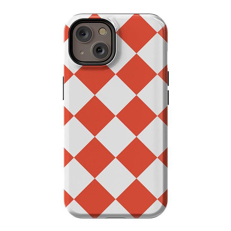 Red Checkerboard | High Contrast Design Case Phone Case Casetry Essential + MagSafe® iPhone 14