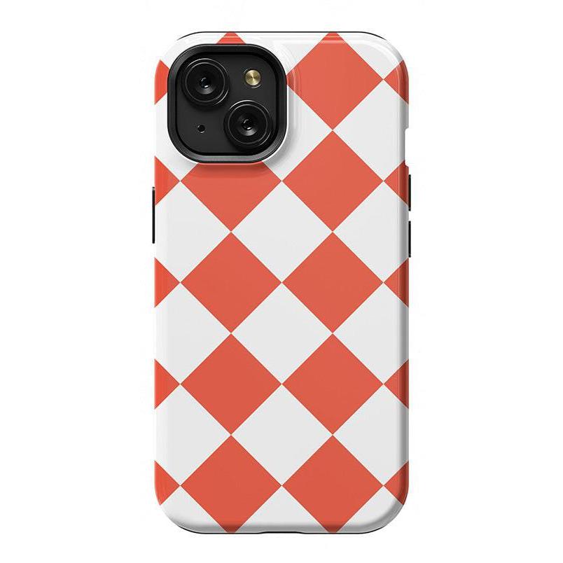 Red Checkerboard | High Contrast Design Case Phone Case Casetry Essential + MagSafe® iPhone 15