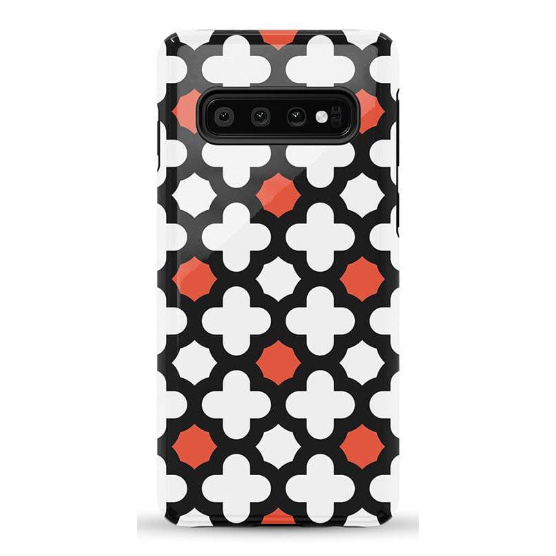 Red Lattice Tile | High Contrast Design Case Phone Case Casetry Essential Galaxy S10