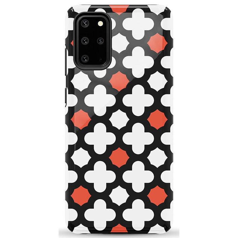 Red Lattice Tile | High Contrast Design Case Phone Case Casetry Essential Galaxy S20 Plus