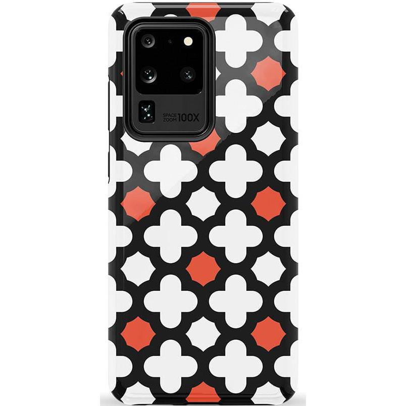 Red Lattice Tile | High Contrast Design Case Phone Case Casetry Essential Galaxy S20 Ultra