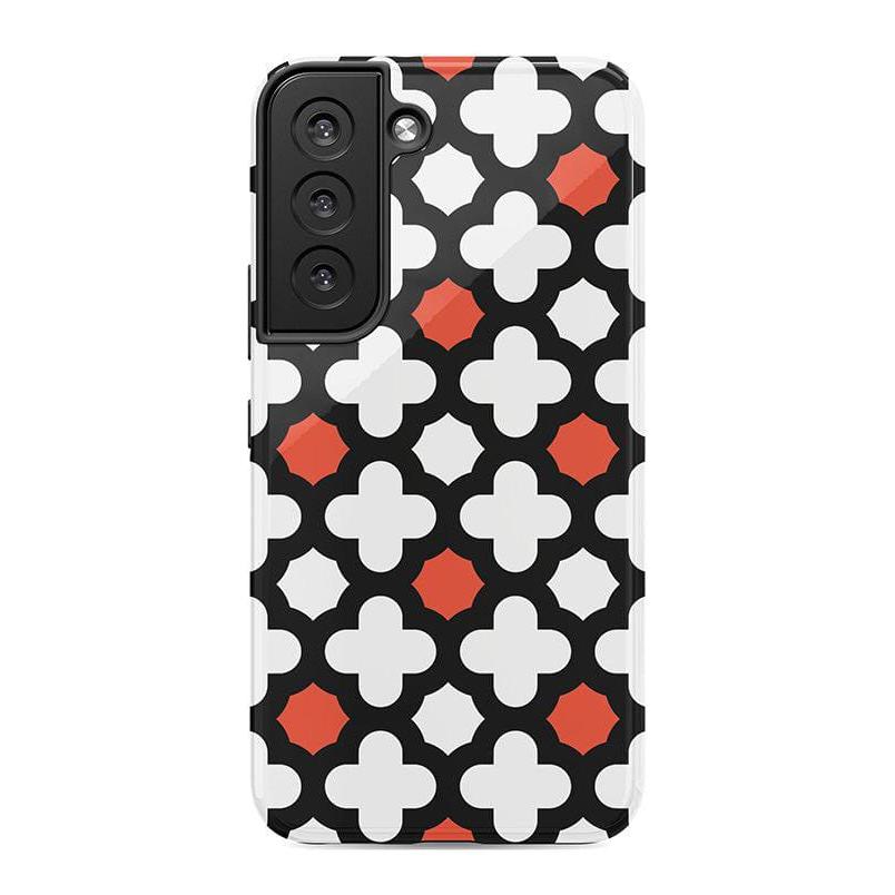 Red Lattice Tile | High Contrast Design Case Phone Case Casetry Essential Galaxy S22