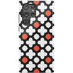 Red Lattice Tile | High Contrast Design Case Phone Case Casetry Essential Galaxy S22 Ultra
