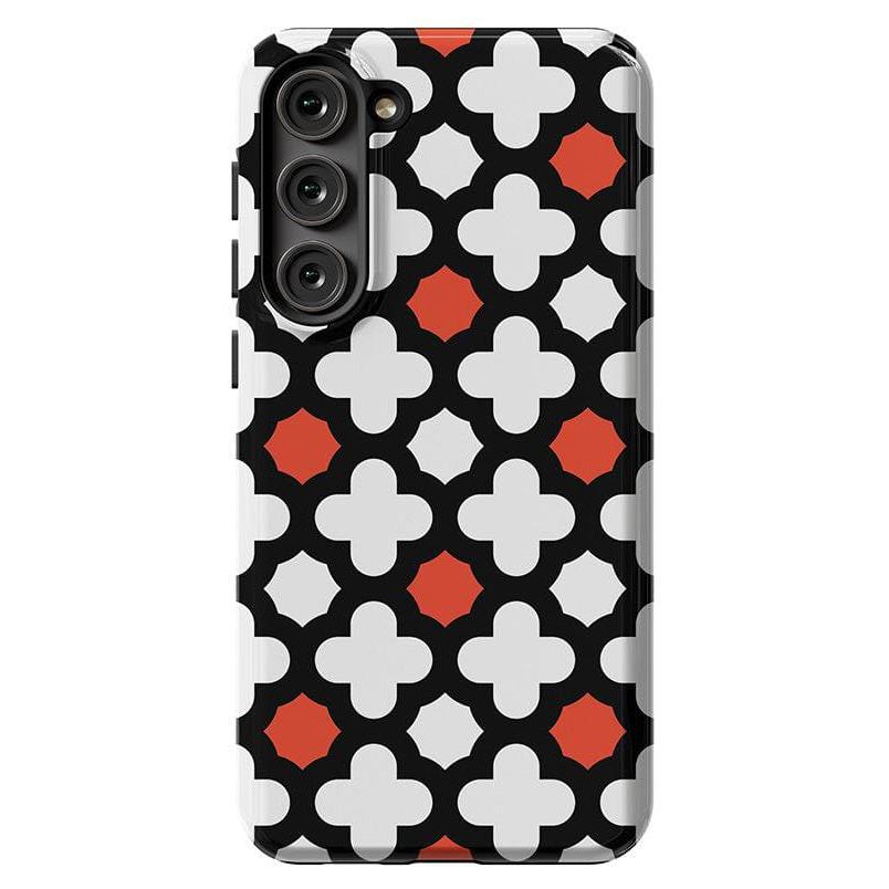 Red Lattice Tile | High Contrast Design Case Phone Case Casetry Essential Galaxy S24 Plus