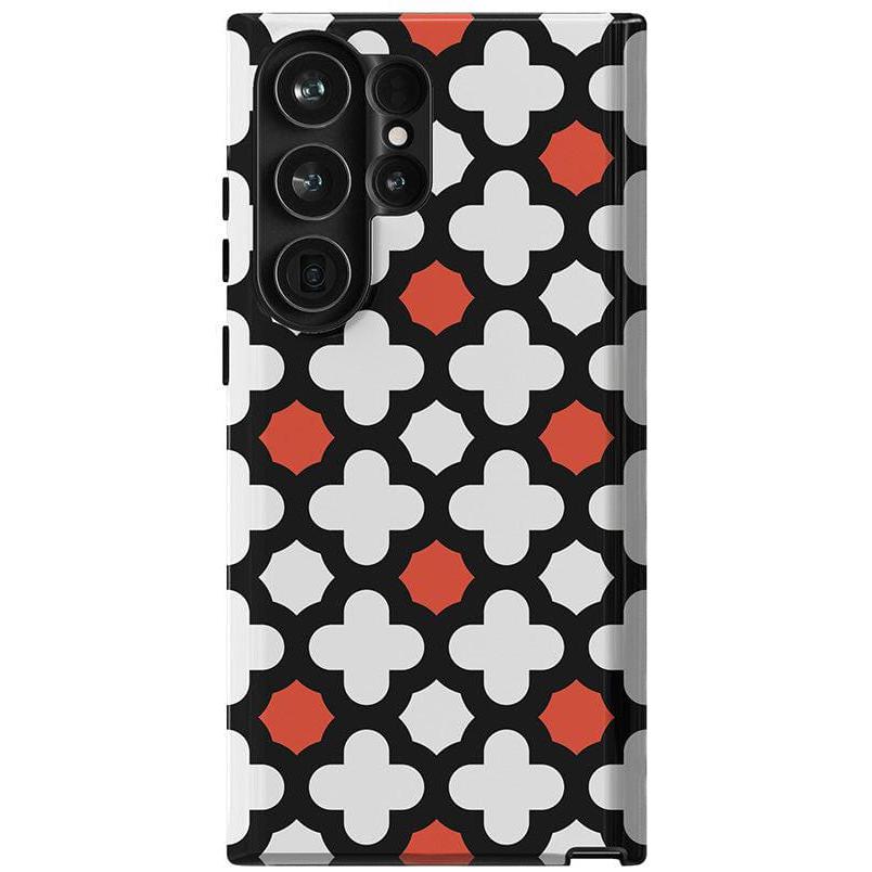 Red Lattice Tile | High Contrast Design Case Phone Case Casetry Essential Galaxy S24 Ultra