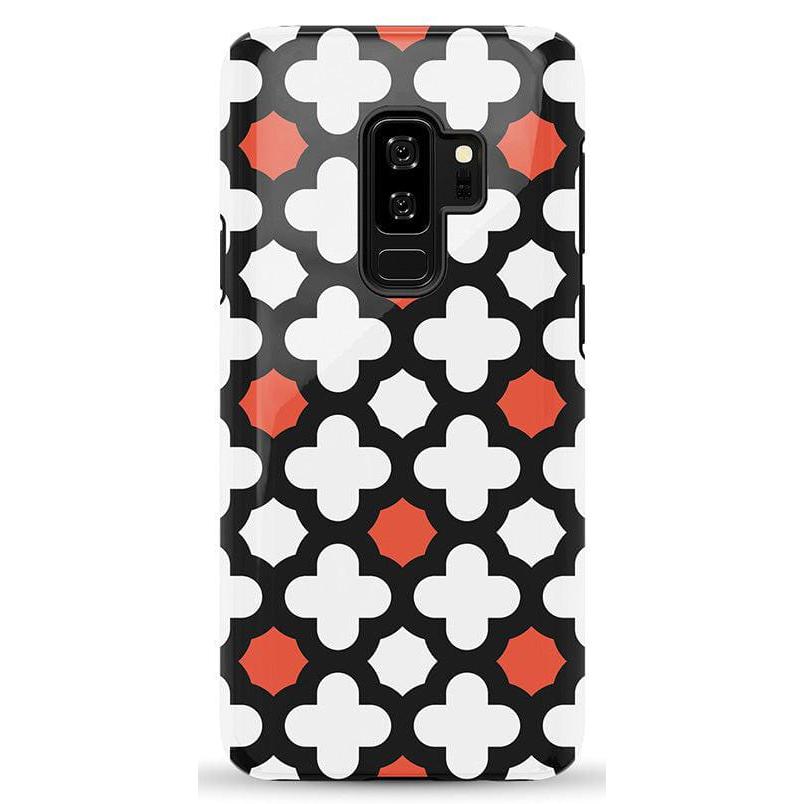Red Lattice Tile | High Contrast Design Case Phone Case Casetry Essential Galaxy S9 Plus