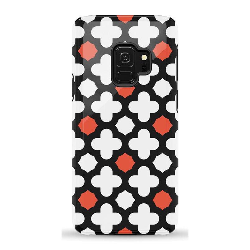Red Lattice Tile | High Contrast Design Case Phone Case Casetry Essential Galaxy S9