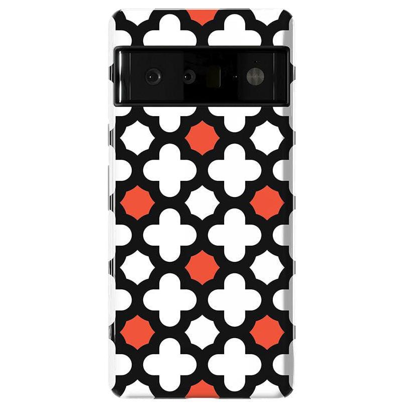 Red Lattice Tile | High Contrast Design Case Phone Case Casetry Essential Google Pixel 6 Pro