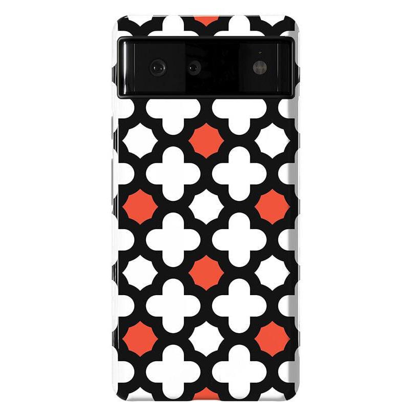 Red Lattice Tile | High Contrast Design Case Phone Case Casetry Essential Google Pixel 6