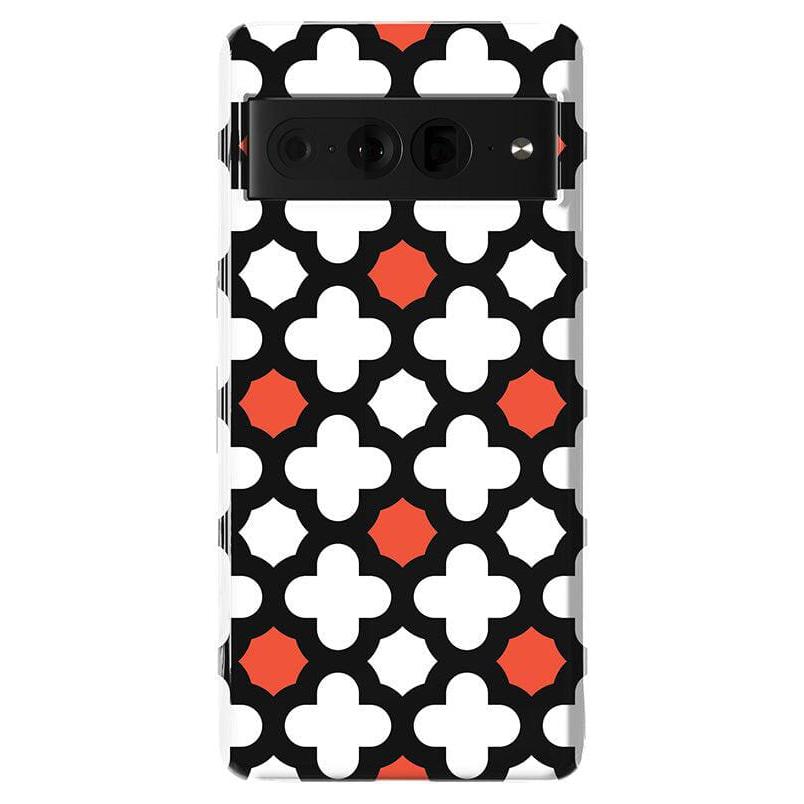 Red Lattice Tile | High Contrast Design Case Phone Case Casetry Essential Google Pixel 7 Pro