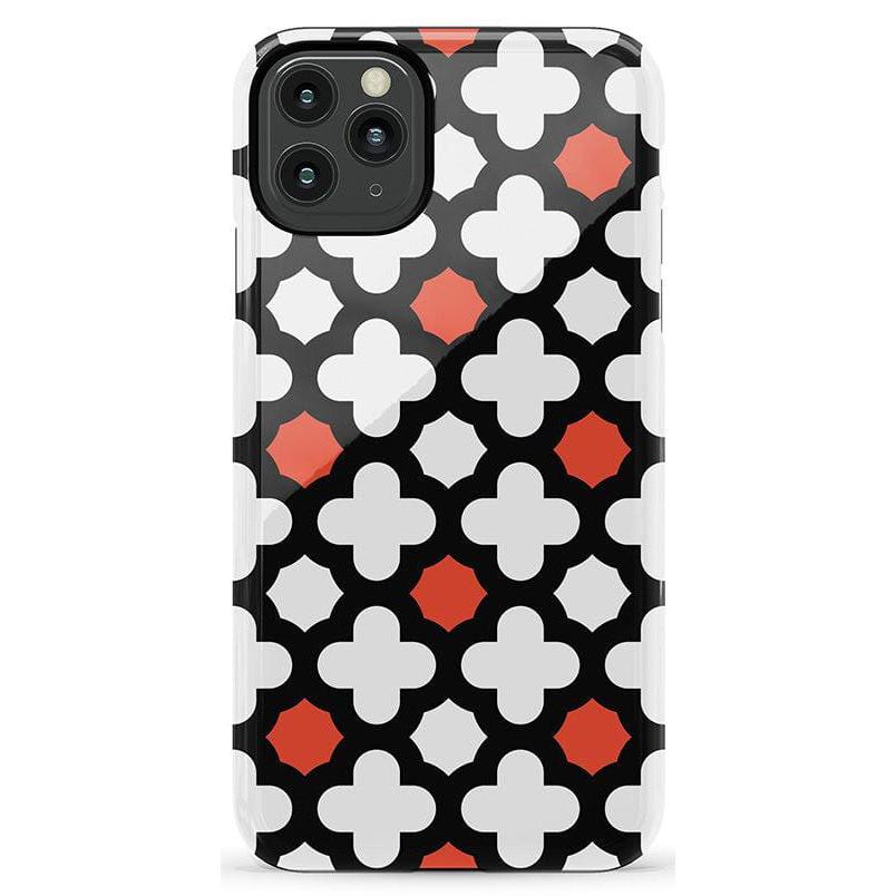 Red Lattice Tile | High Contrast Design Case Phone Case Casetry Essential iPhone 11 Pro Max