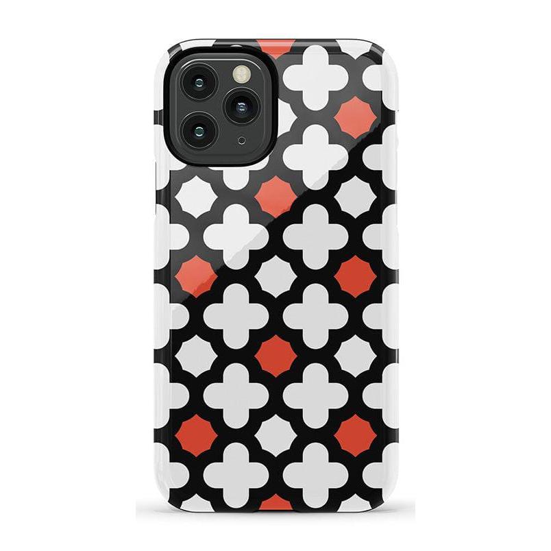 Red Lattice Tile | High Contrast Design Case Phone Case Casetry Essential iPhone 11 Pro