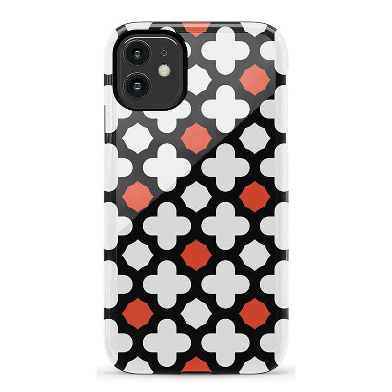 Red Lattice Tile | High Contrast Design Case Phone Case Casetry Essential iPhone 11