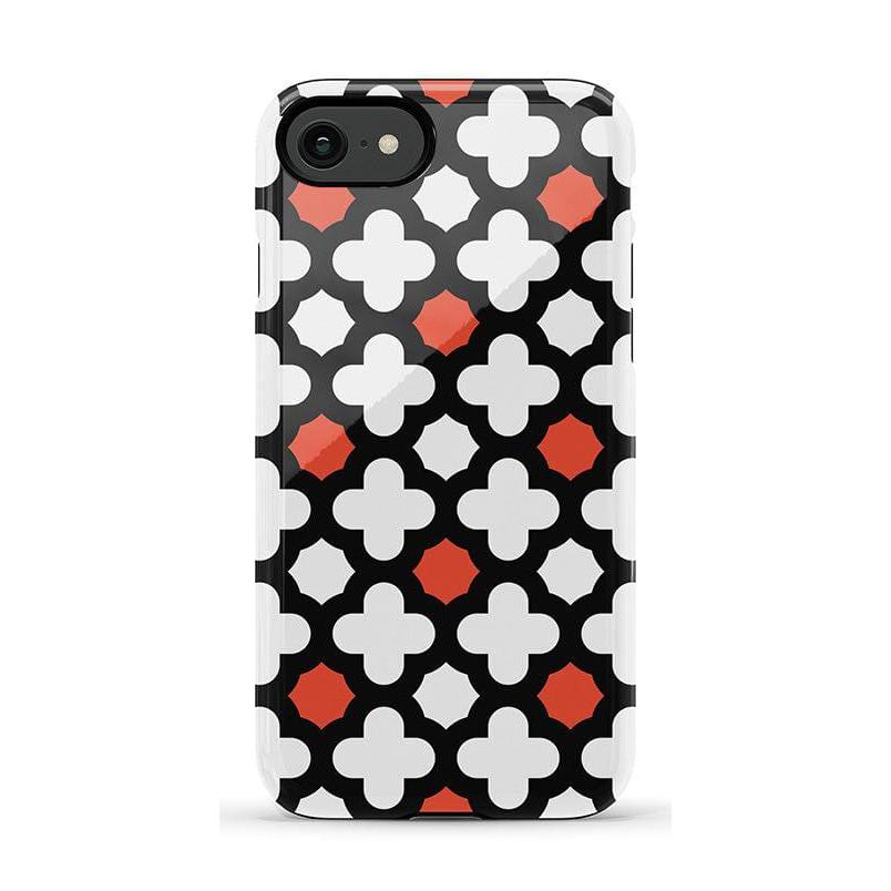 Red Lattice Tile | High Contrast Design Case Phone Case Casetry Essential iPhone SE (2020 & 2022)